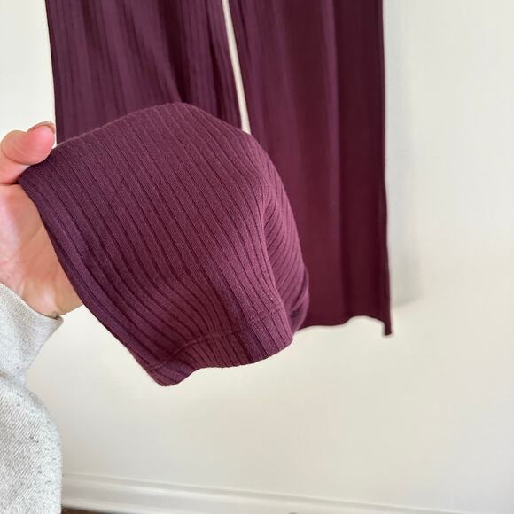 n:Philanthropy Ribbed Knit High Rise Pull On Wide Leg Pants Red XS NWT - Picture 4 of 9